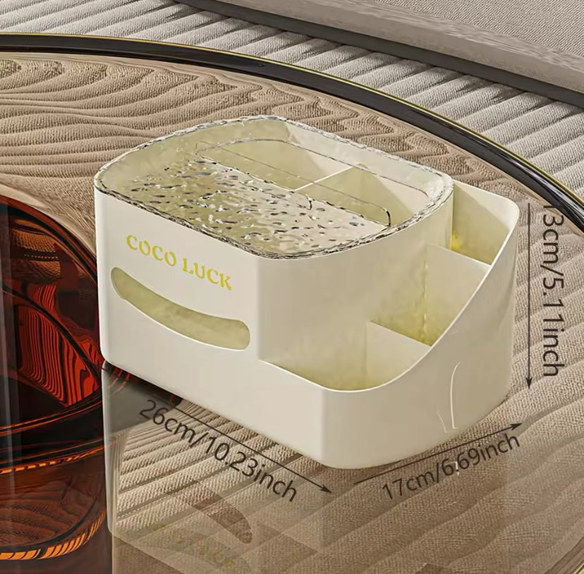 Cosmetic Organizer With Tissue Box, Multifunctional Cosmetic Display Cases with Tissue Box, Makeup Sundries Storage Organizer Cosmetic Organizer With Tissue Box, Multifunctional Cosmetic Display Cases with Tissue Box, Makeup Sundries Storage Organizer